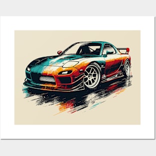 Mazda RX7 Posters and Art